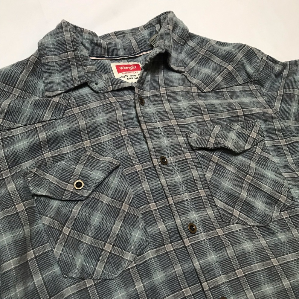 Wrangler mens gray flannel  size M - Picture 4 of 9